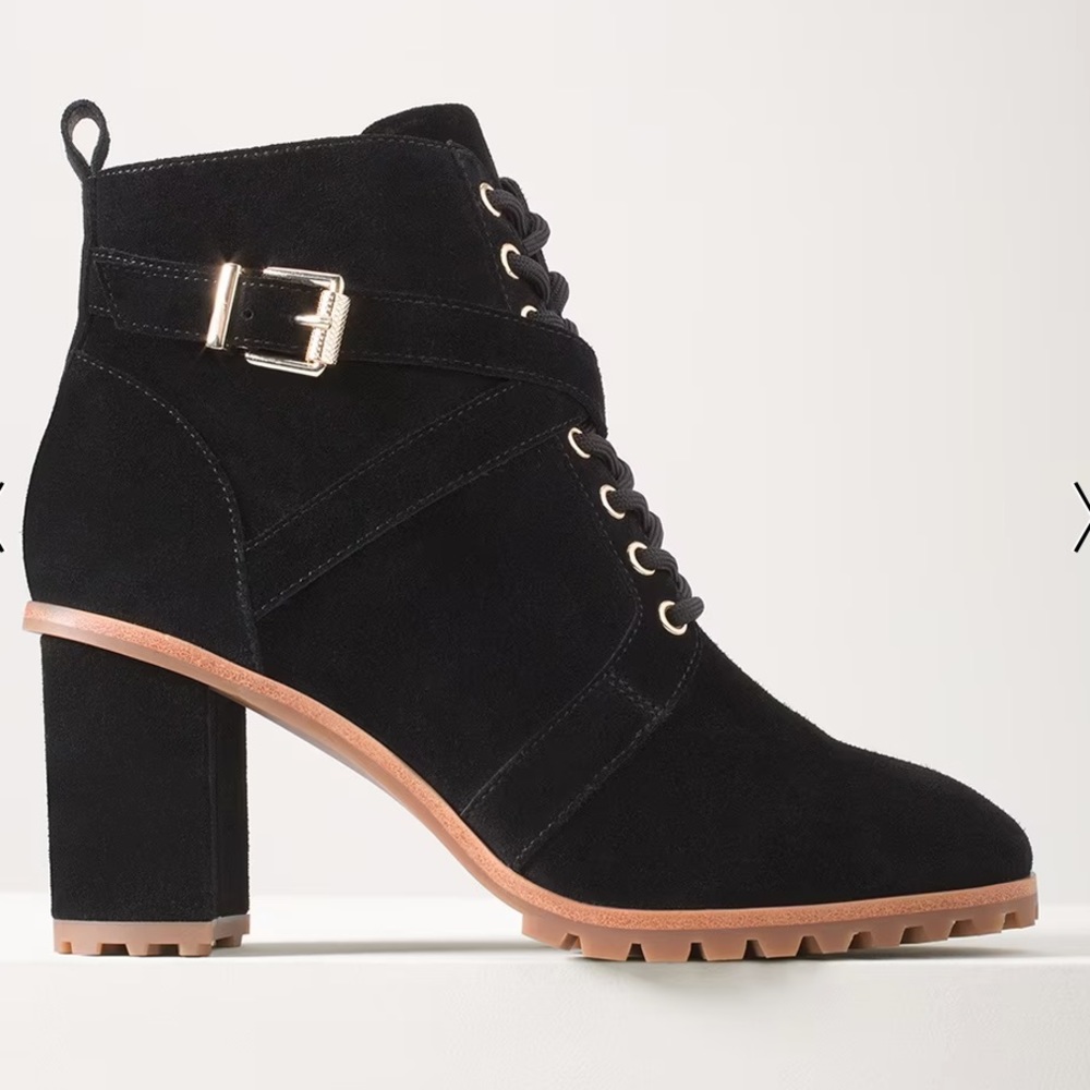 WHBM Combat Boot with grip sole. Never worn. 9.5
